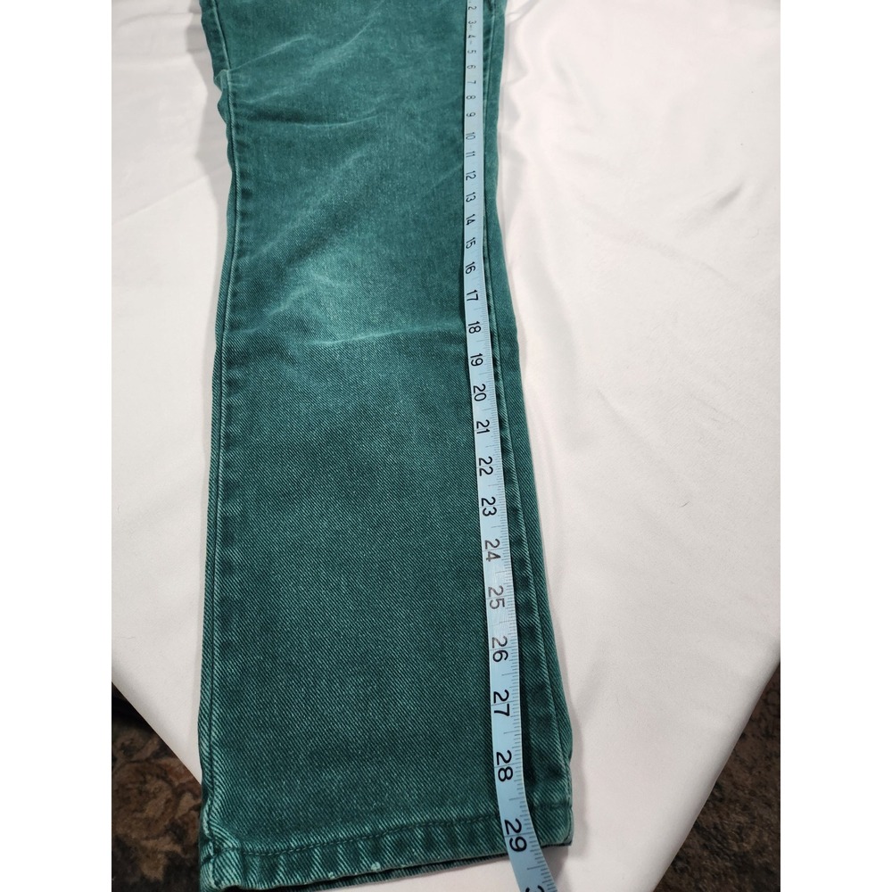 Vintage Express Made in USA Womens Hunter Green Straight Jeans Size 9/10 - Picture 5 of 9